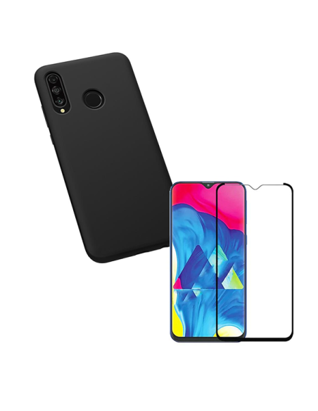 Kit Película de Vidro Temperado 5D Full Cover + Capa SlimShield para Samsung Galaxy M30 - Preto