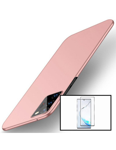 Kit Película de Vidro Temperado 5D Full Cover + Capa SlimShield para Samsung Galaxy Note 20 - Rosa