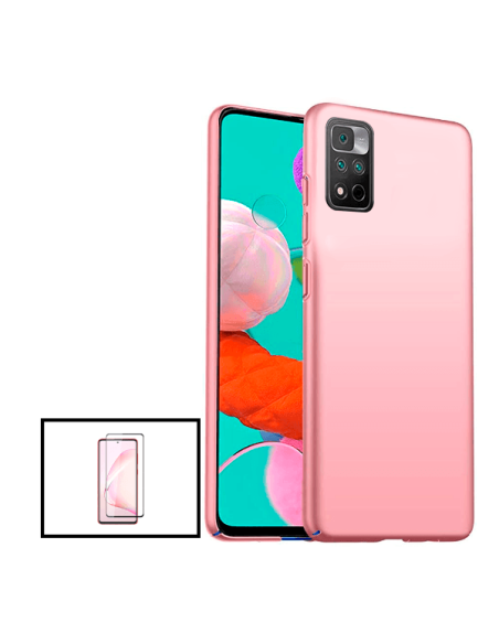 Kit Película de Vidro Temperado 5D Full Cover + Capa SlimShield para Xiaomi 11i Rosa