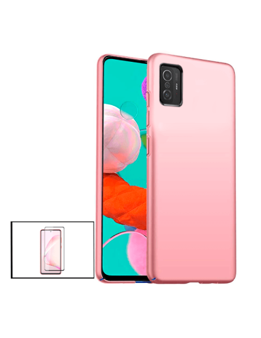 Kit Película de Vidro Temperado 5D Full Cover + Capa SlimShield para Xiaomi 11T Rosa