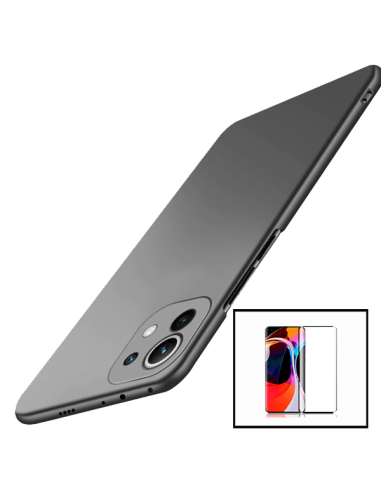 Kit Película de Vidro Temperado 5D Full Cover + Capa SlimShield para Xiaomi Mi 11 Pro - Preto