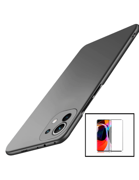 Kit Película de Vidro Temperado 5D Full Cover + Capa SlimShield para Xiaomi Mi 11 Pro - Preto