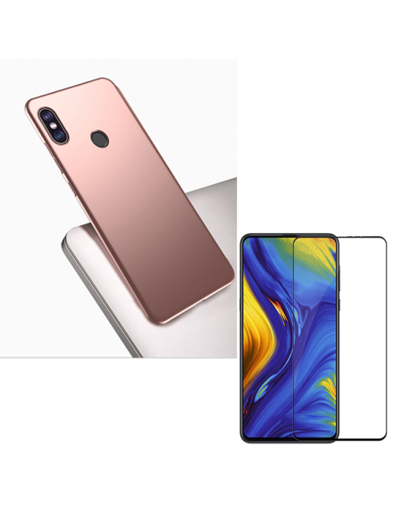 Kit Película de Vidro Temperado 5D Full Cover + Capa SlimShield para Xiaomi Mi Mix 2s - Rosa