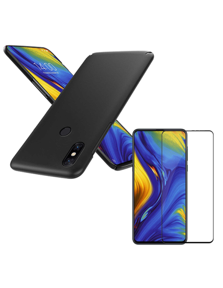 Kit Película de Vidro Temperado 5D Full Cover + Capa SlimShield para Xiaomi Mi Mix 3 - Preto