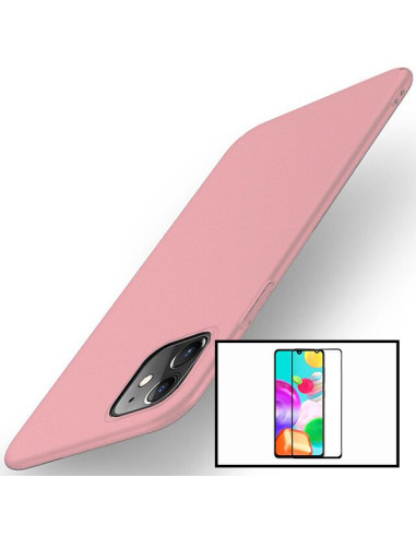 Kit Película de Vidro Temperado 5D Full Cover + Capa SlimShield para Xiaomi Poco C3 - Rosa