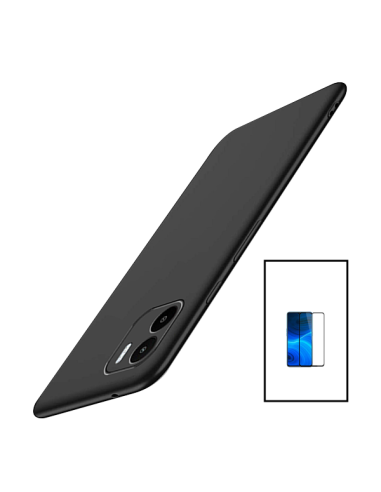 Kit Película de Vidro Temperado 5D Full Cover + Capa SlimShield para Xiaomi Redmi A2 - Preto