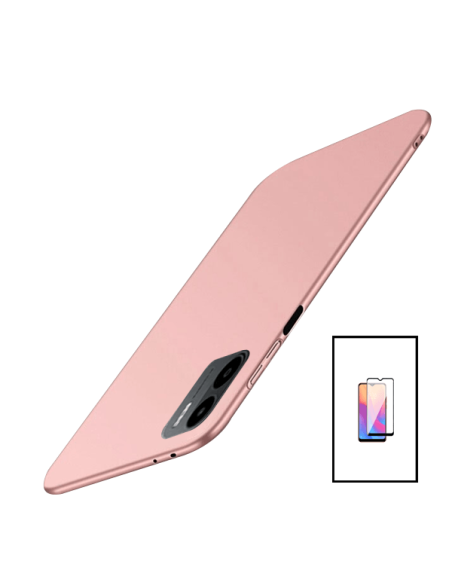 Kit Película de Vidro Temperado 5D Full Cover + Capa SlimShield para Xiaomi Redmi A2 - Rosa