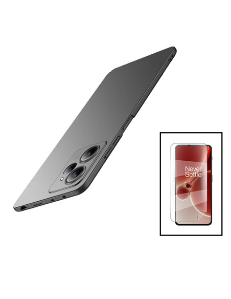 Kit Película Hydrogel Full Cover Frente + Capa SlimShield para Xiaomi Redmi Note 12R - Preto