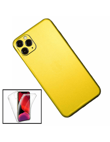 Kit Película Traseira Full-Edged SurfaceStickers + Capa 3x1 360° Impact Protection para iPhone 12 Pro Max - Ouro