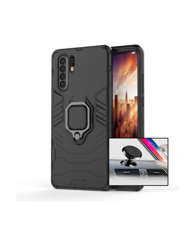 Kit Suporte Magnético de Carro + Capa 3X1 Military Defender para Huawei P30 Pro New Edition