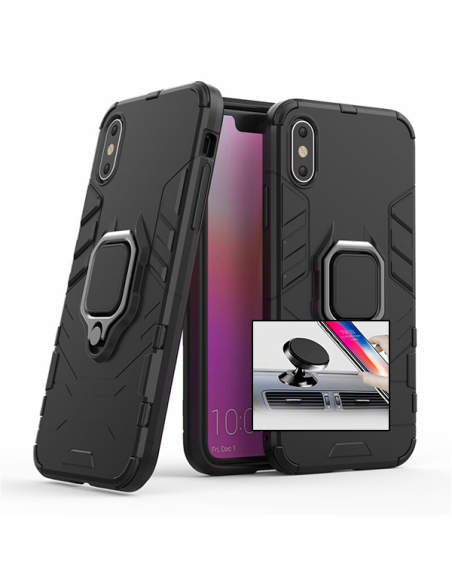 Kit Suporte Magnético de Carro + Capa 3X1 Military Defender para iPhone X / Xs