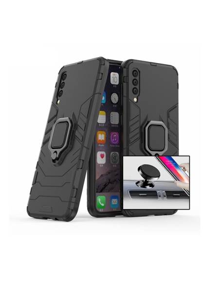 Kit Suporte Magnético de Carro + Capa 3X1 Military Defender para Samsung Galaxy A50