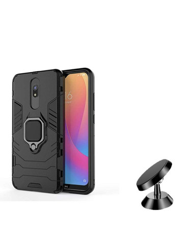 Kit Suporte Magnético de Carro + Capa 3X1 Military Defender para Xiaomi Redmi 8A