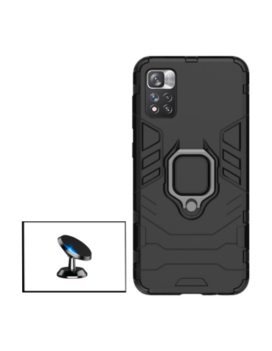 Kit Suporte Magnético de Carro + Capa 3X1 Military Defender para Xiaomi Redmi Note 11E Pro