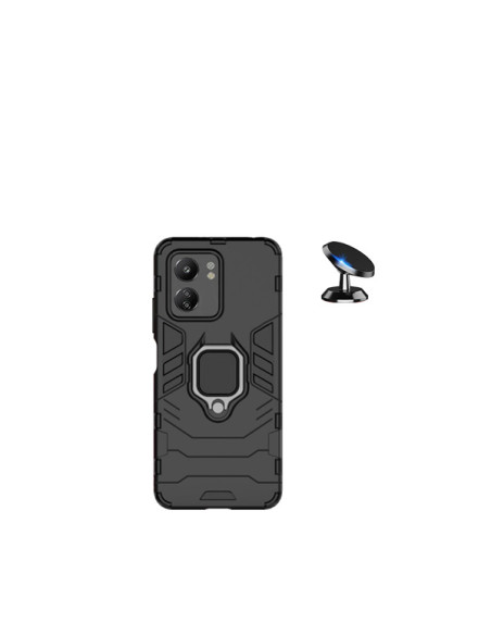 Kit Suporte Magnético de Carro + Capa 3X1 Military Defender Phonecare para Xiaomi Redmi 13C - Preto