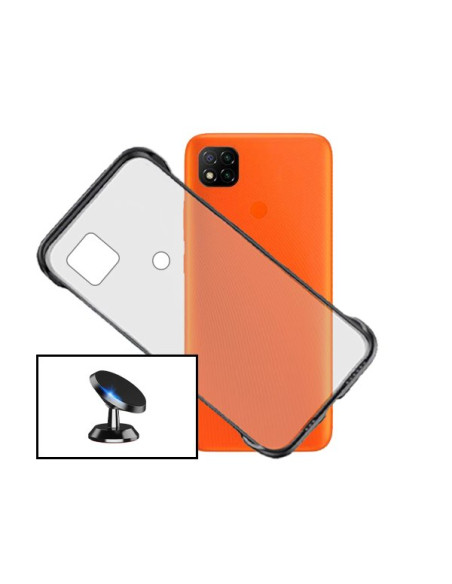 Kit Suporte Magnético de Carro + Capa Invisible Bumper para Xiaomi Redmi 9 Activ