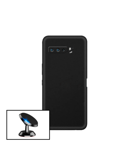 Kit Suporte Magnético de Carro + Capa Silicone Líquido para Asus ROG Phone 5s