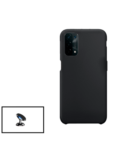 Kit Suporte Magnético de Carro + Capa Silicone Líquido para Oppo A74 5G