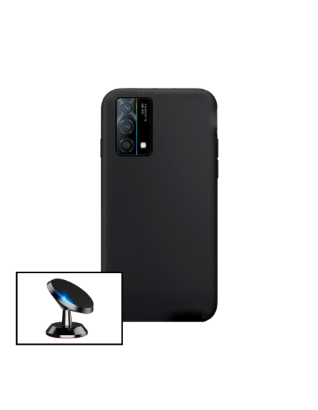 Kit Suporte Magnético de Carro + Capa Silicone Líquido para Oppo K9