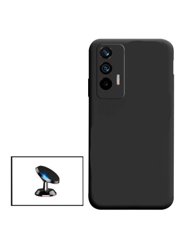 Kit Suporte Magnético de Carro + Capa Silicone Líquido para Realme GT Neo2T