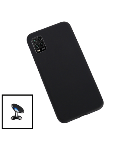 Kit Suporte Magnético de Carro + Capa Silicone Líquido para Xiaomi Mi 10 Lite 5G