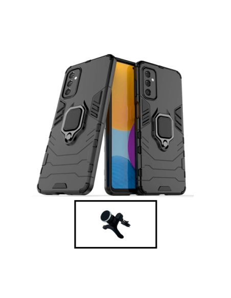 Kit Suporte Magnético de Carro Reforçado + Capa 3X1 Military Defender para Samsung Galaxy A04s - Preto