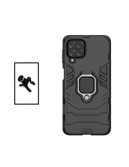 Kit Suporte Magnético de Carro Reforçado + Capa 3X1 Military Defender para Samsung Galaxy M53 - Preto