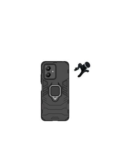 Kit Suporte Magnético de Carro Reforçado + Capa 3X1 Military Defender Phonecare para Xiaomi Redmi 13C 5G - Preto