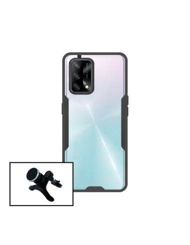 Kit Suporte Magnético de Carro Reforçado + capa case 3X1 Clear Armor para Oppo A54 5G