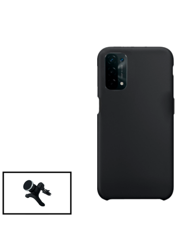 Kit Suporte Magnético Reforçado de Carro + Capa Silicone Líquido para Oppo A16