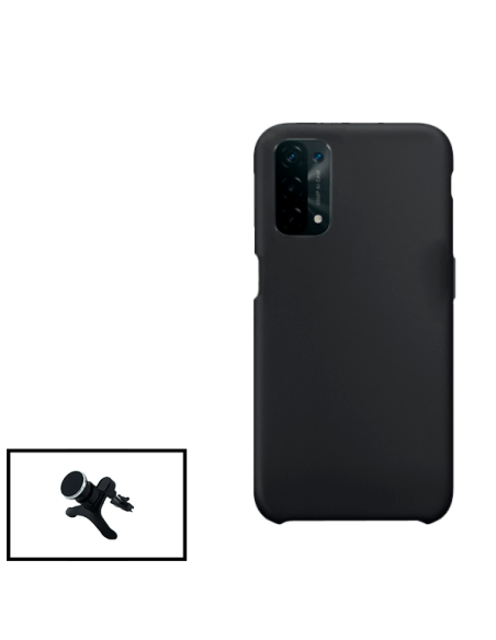 Kit Suporte Magnético Reforçado de Carro + Capa Silicone Líquido para Oppo A16