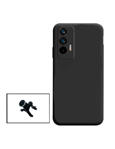 Kit Suporte Magnético Reforçado de Carro + Capa Silicone Líquido para Realme GT Neo Flash