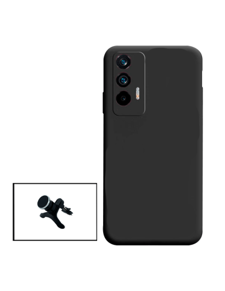 Kit Suporte Magnético Reforçado de Carro + Capa Silicone Líquido para Realme GT Neo Flash