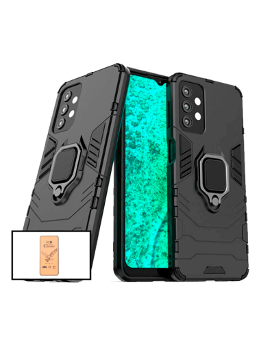 Kit Vidro Temperado CeramicGlass Full Cover + Capa 3X1 Military Defender para Samsung Galaxy A52