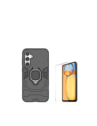 Kit Vidro Temperado ClearGlass + Capa 3X1 Military Defender Phonecare para Samsung Galaxy A05s - Preto