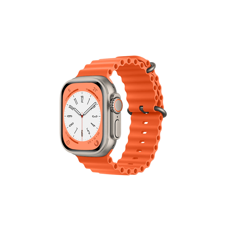 Bracelete Silicone Ocean Waves para Apple Watch Series 4 - 44mm - Laranja