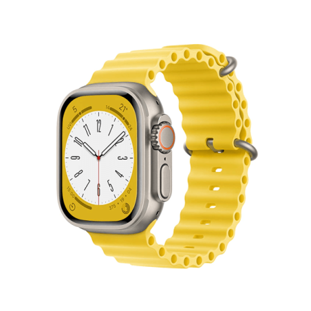 Bracelete Silicone Ocean Waves para Apple Watch Ultra - 49mm - Amarelo