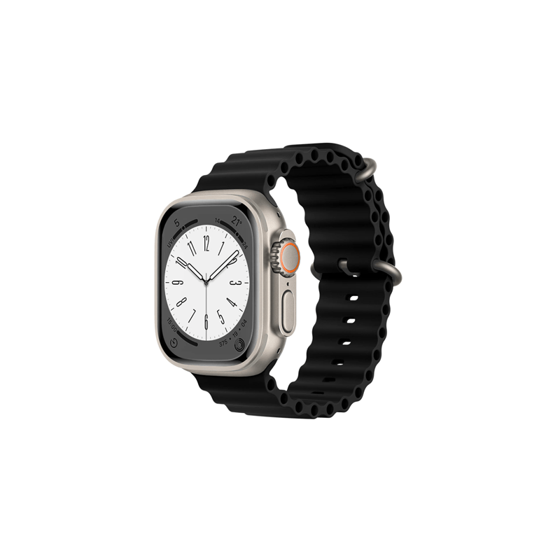 Bracelete Silicone Ocean Waves para Apple Watch Ultra 2 - Preto