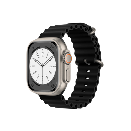 Bracelete Silicone Ocean Waves para Apple Watch Ultra 2 - Preto